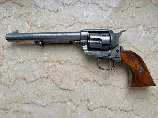 Deko Revolver US Kavalleriecolt Denix Colt .45 Peacemaker USA 1873, altgrau