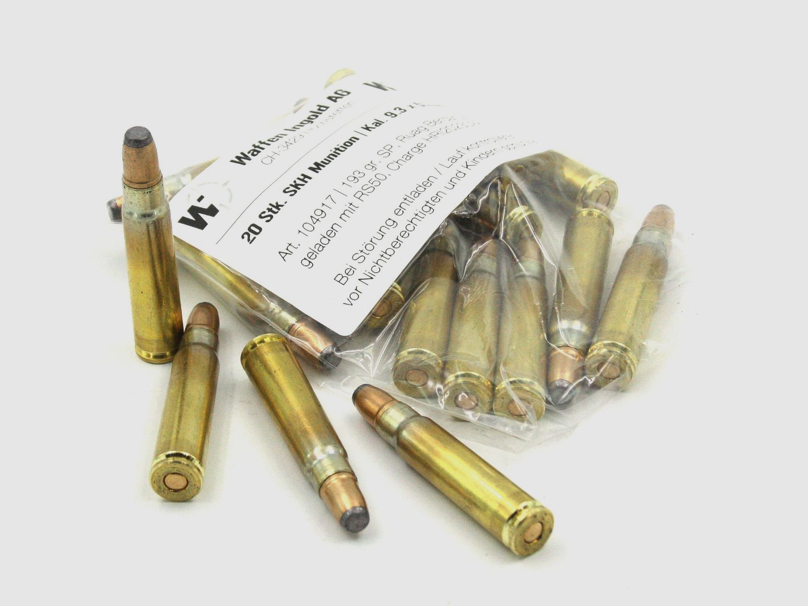 SKH, 9.3×53 mm, SP, 193 gr., 20 Stk.