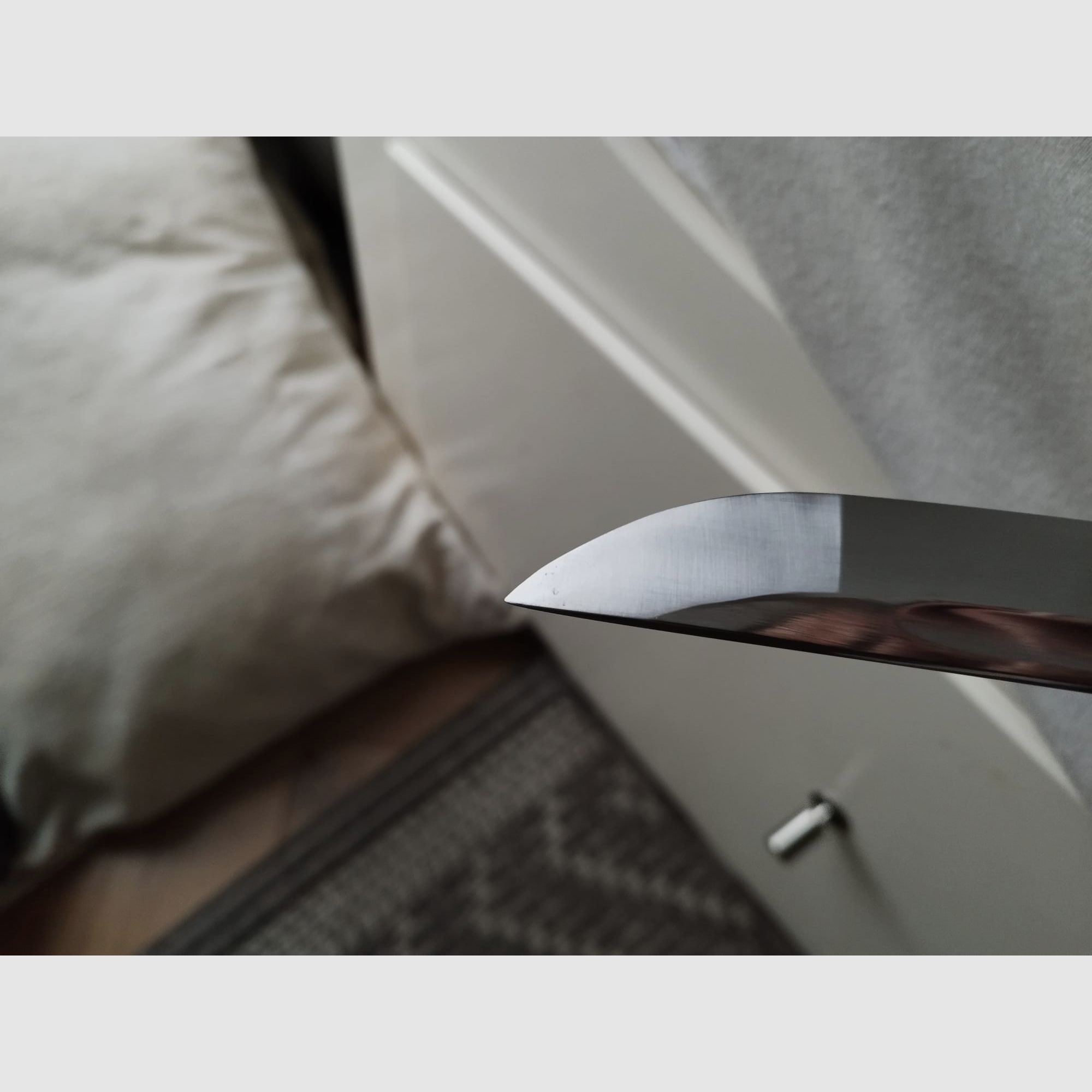 Katana blau mit scharfer Klinge aus 9260 Federstahl Saya mit Ishime Lackierung, Schnelles gutes Katana 540 Euro Neupreis