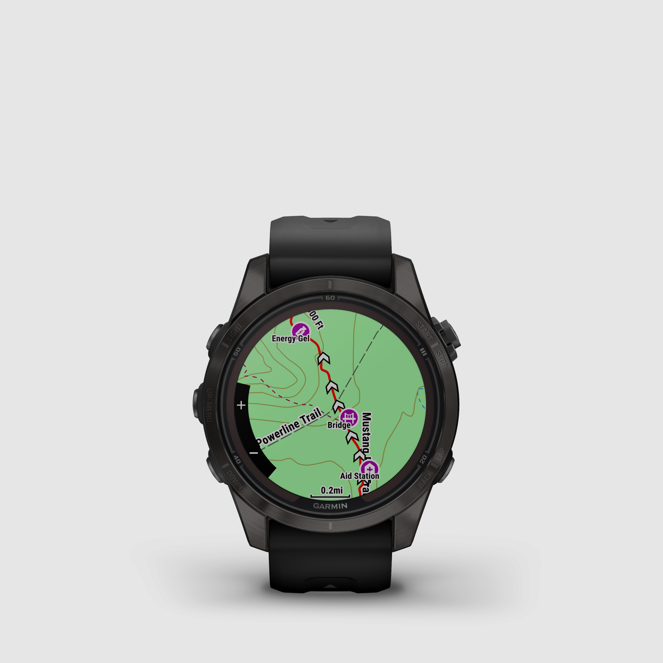 Garmin fēnix® 7S Pro – Wydanie Sapphire Solar, Czarny/Węglowy Szary Tytan DLC z paskiem silikonowym QuickFit® 20 mm, zdjęcie 5 z 12