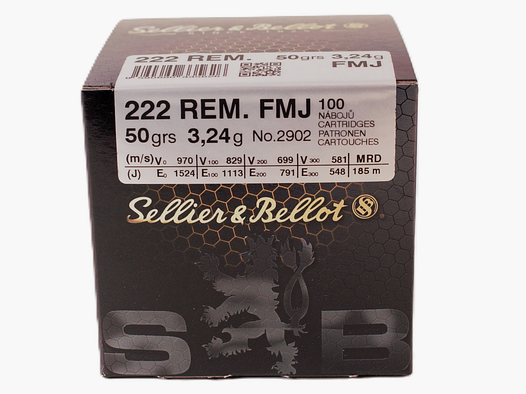 sellier & bellot 222 rem fmj 50grs