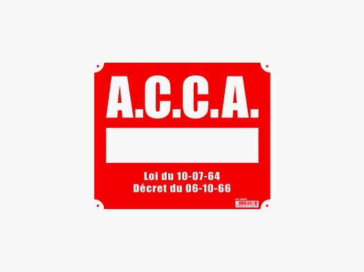 Sign ''A.C.C.A.'' 30 x 25 cm akylux