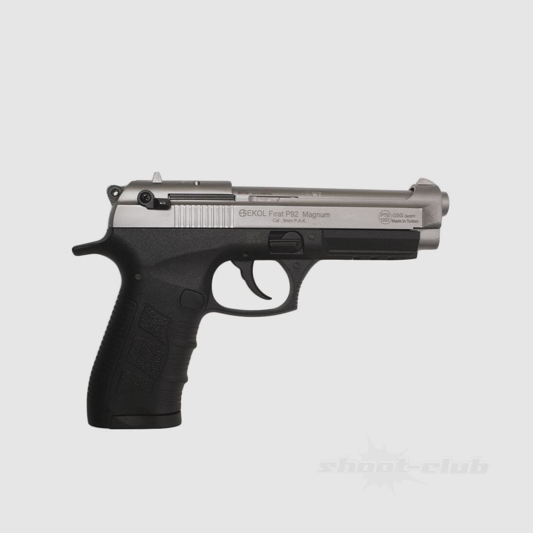 Ekol P92 Magnum pistolet à blanc 9mm PAK Titan cartouches à blanc