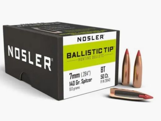 Balas Nosler 7mm/.284 140gr Ballistic Tip Caza 50 piezas | Bala de Caza 28140