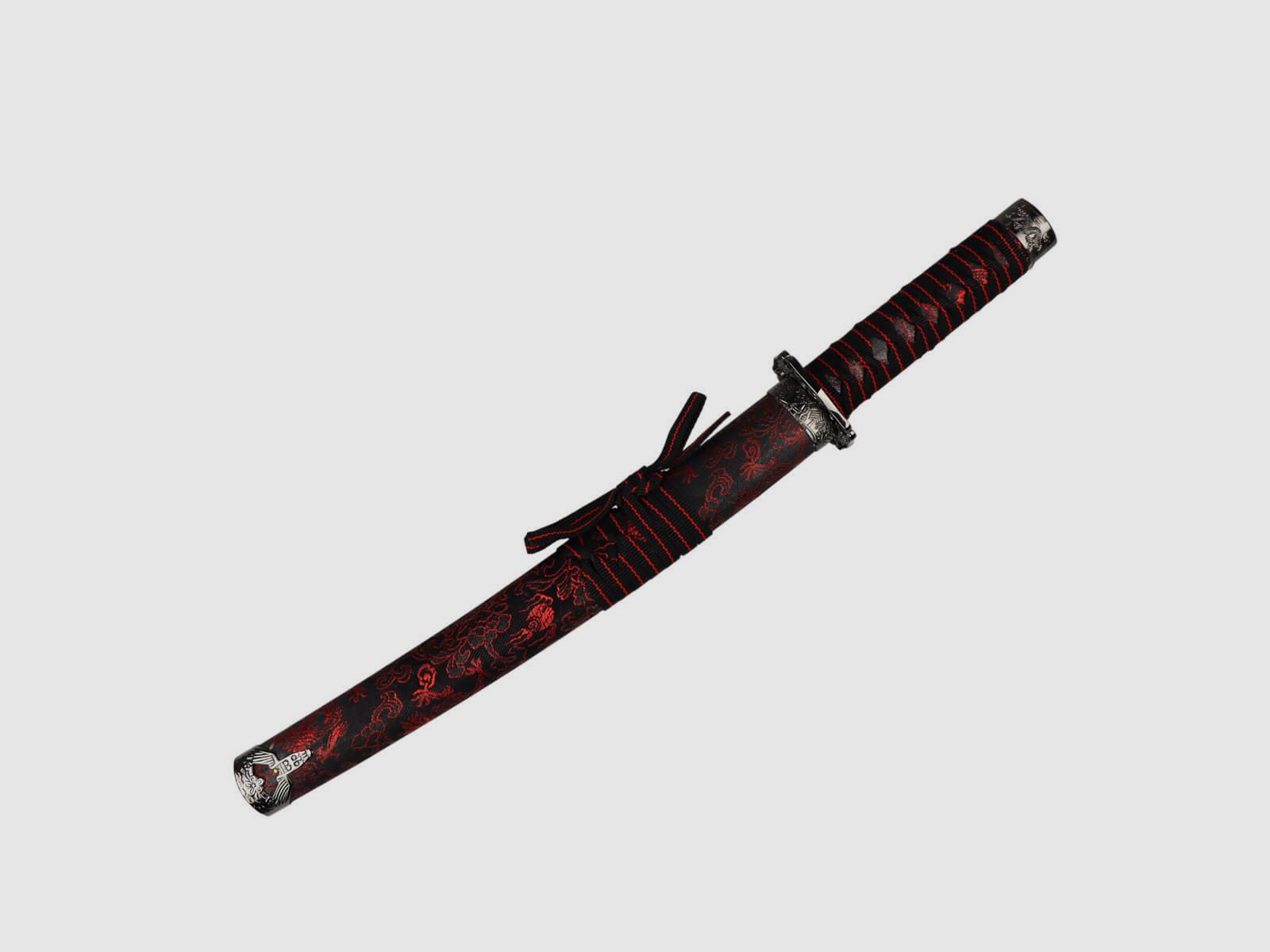Tanto Samuraischwert Red Dragon Dekoschwert mit stumpfer Klinge