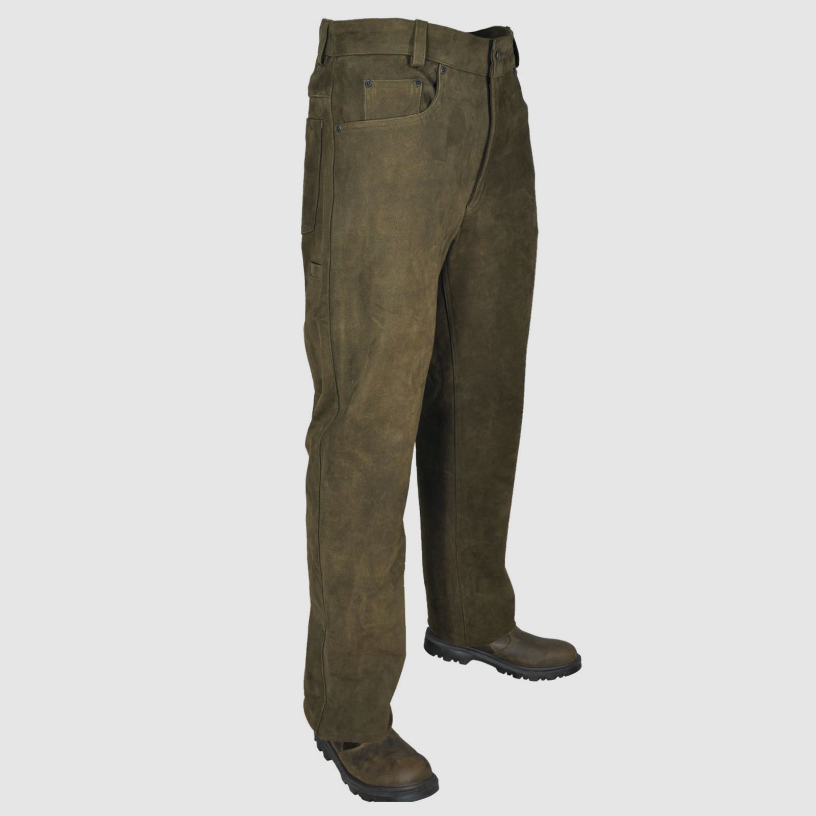 Hubertus Trapper Lederhose lang Five Pocket