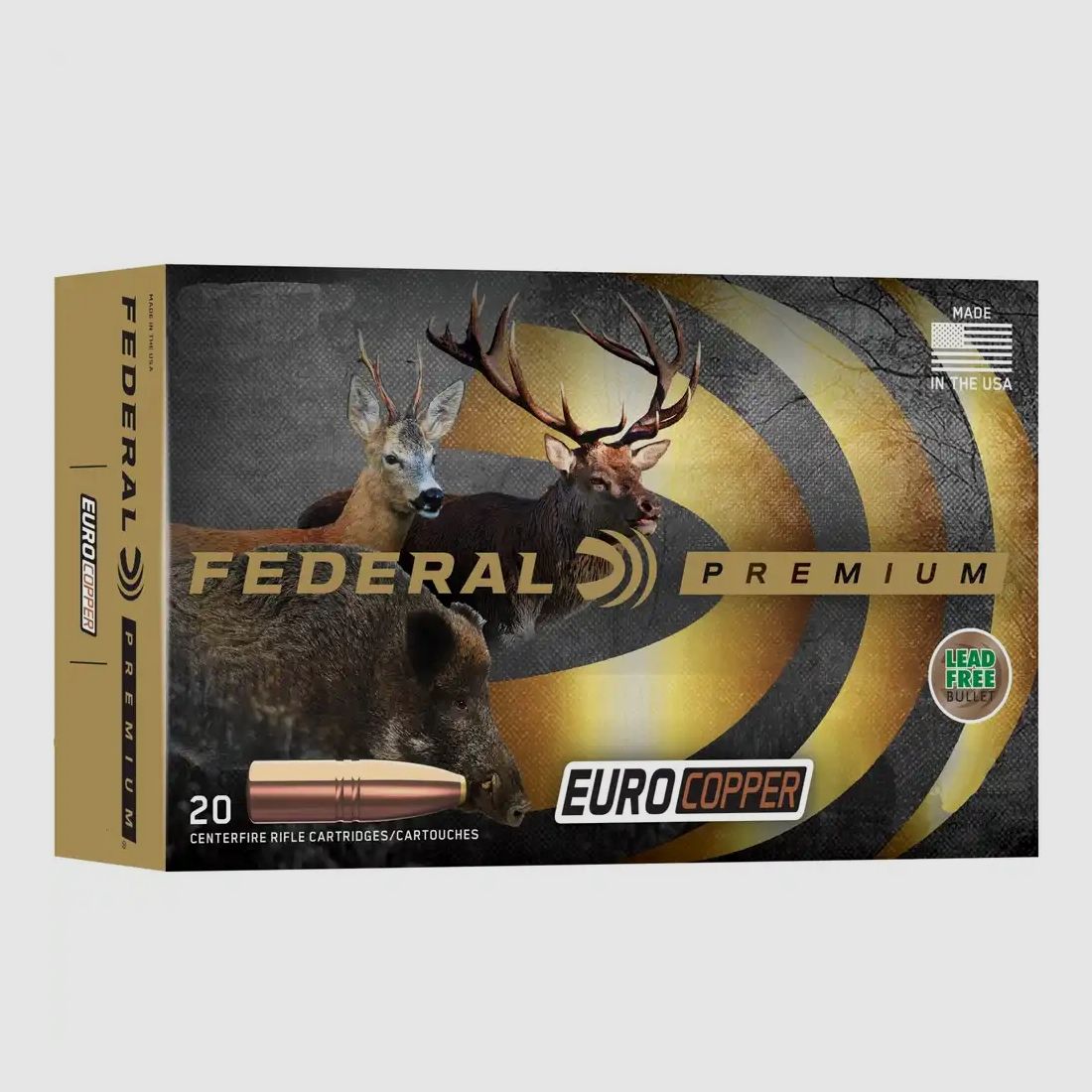 Federal Premium Euro Copper .243 Win. 80GR 20 Patronen