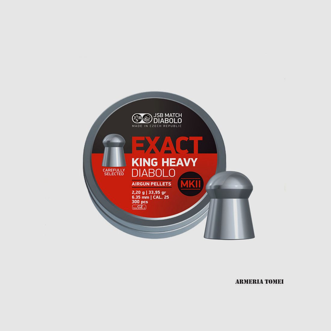 JSB MATCH – EXACT KING HEAVY DIABLO MKII 2,20g | 33,95gr | 6,35mm | CAL .25 | 300 pcs | M 72/09